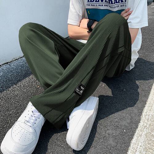 男士工地干活裤子凉感透气夏季耐磨耐脏冰丝薄款宽松弹力阔腿长裤