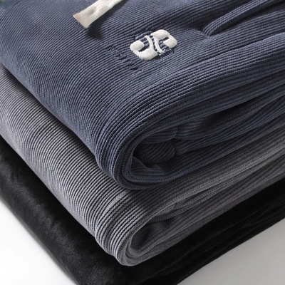 清仓捡漏外贸尾货秋冬季裤子男加绒加厚大码休闲束脚裤美式灯芯绒