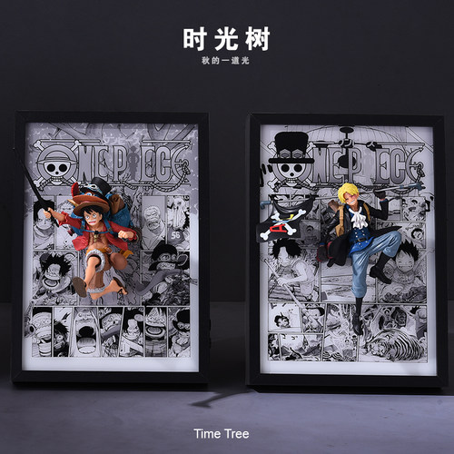 送朋友礼物三兄弟路飞立体装饰画