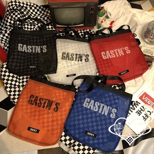 GASTN韩国ins街拍潮搭夏日网纱土酷蹦迪鬼马少女男女购物袋单肩包