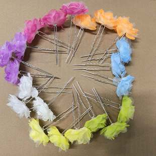 【雪纱花】戏曲古风花旦小旦黄梅戏清新百搭丝质烫花颜色清新耐看