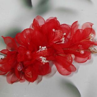 【盼江南纱花】花旦小旦简约百搭边夹纱花也可搭配汉服戏剧黄梅戏