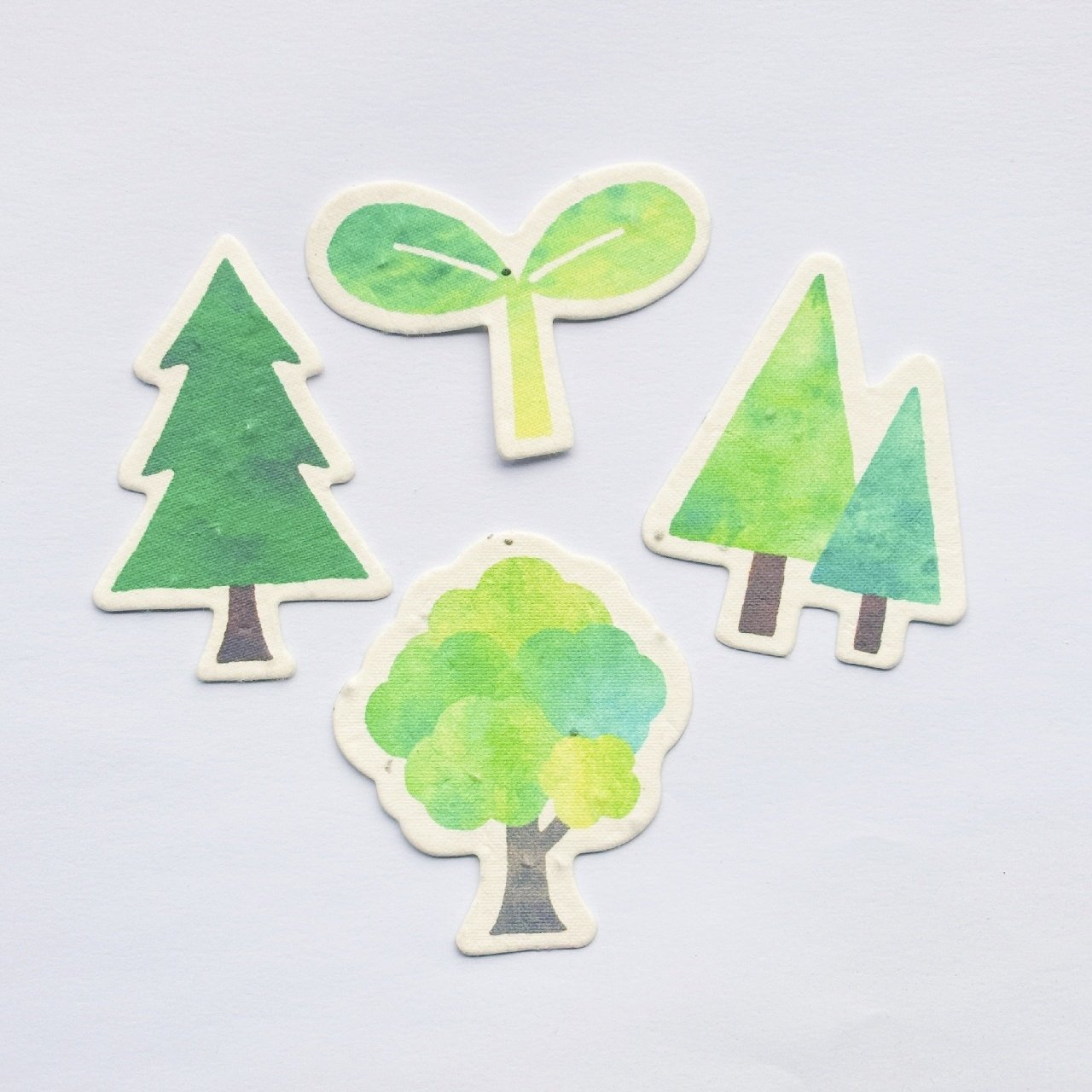 植树节异形卡片种子纸 卡通手绘发芽纸 创意种子纸定制文创周边,节庆用品/礼品,文化创意明信片,淘宝优惠券,粉丝福利购,淘宝优惠卷