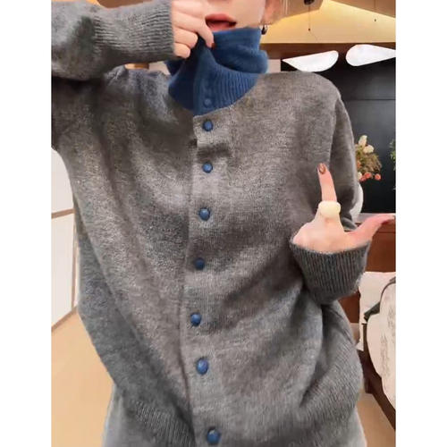 气质百搭宽松显瘦长袖开衫上衣