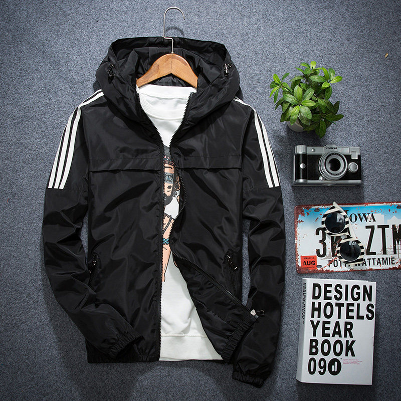 2023春装新品 男士连帽夹克 韩版休闲青少年运动服春秋季学生外套