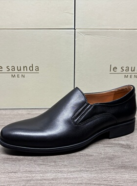 LE SAUNDA/莱尔斯丹男鞋断码清仓一脚蹬正装皮鞋真牛皮休闲乐福鞋