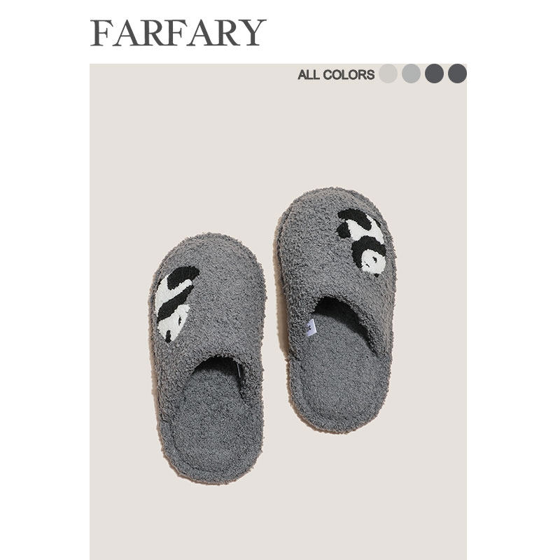 Farfary番薯泥可爱日式包头拖鞋情侣家居春秋地板软底静音无声