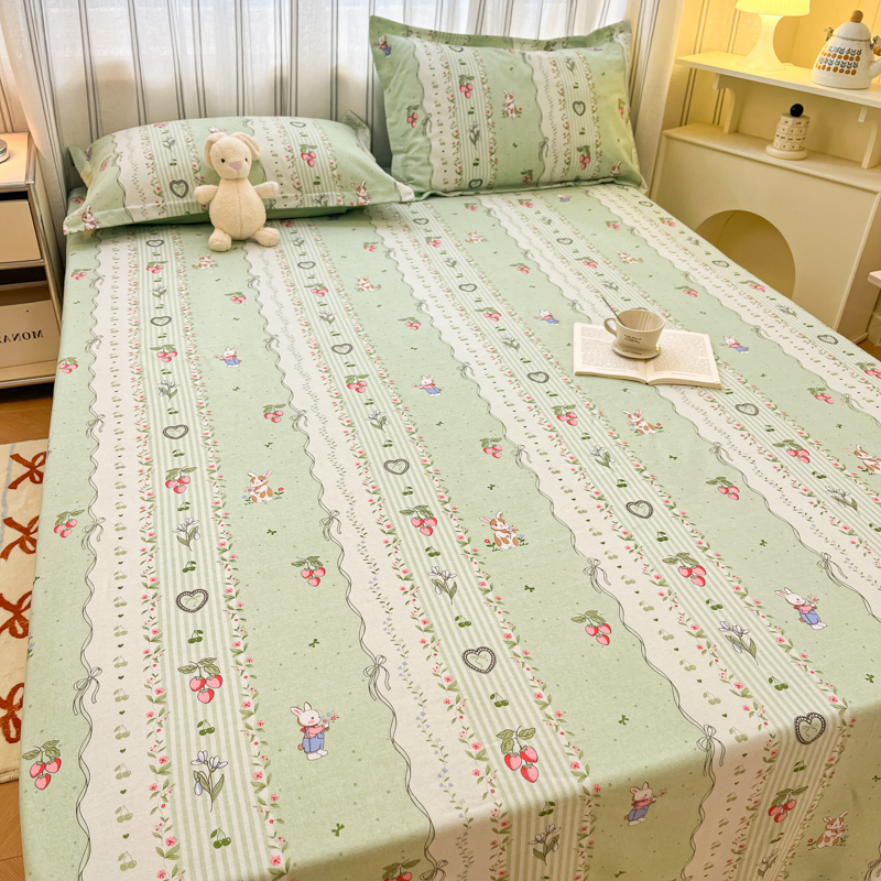 100%全棉加厚磨毛床单单件宿舍单双人纯棉秋冬季棉布被单1.51.8床