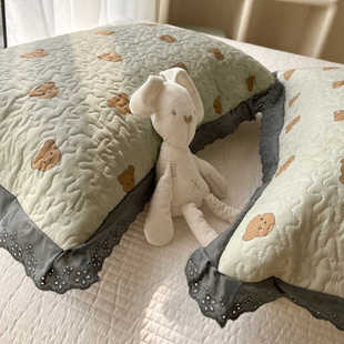 花边夹棉纯棉单人枕套40x60学生48x74全棉宜家大号枕头套50x80cm