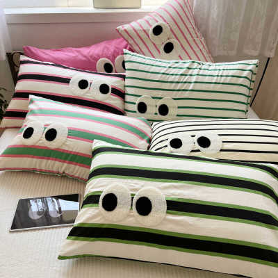 家用单只毛巾绣48x74枕套纯棉