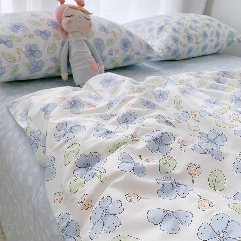 定制碎花纯棉被套单件