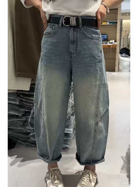 【春夏新品】欧货牛仔洋气款八分裤 A19-032