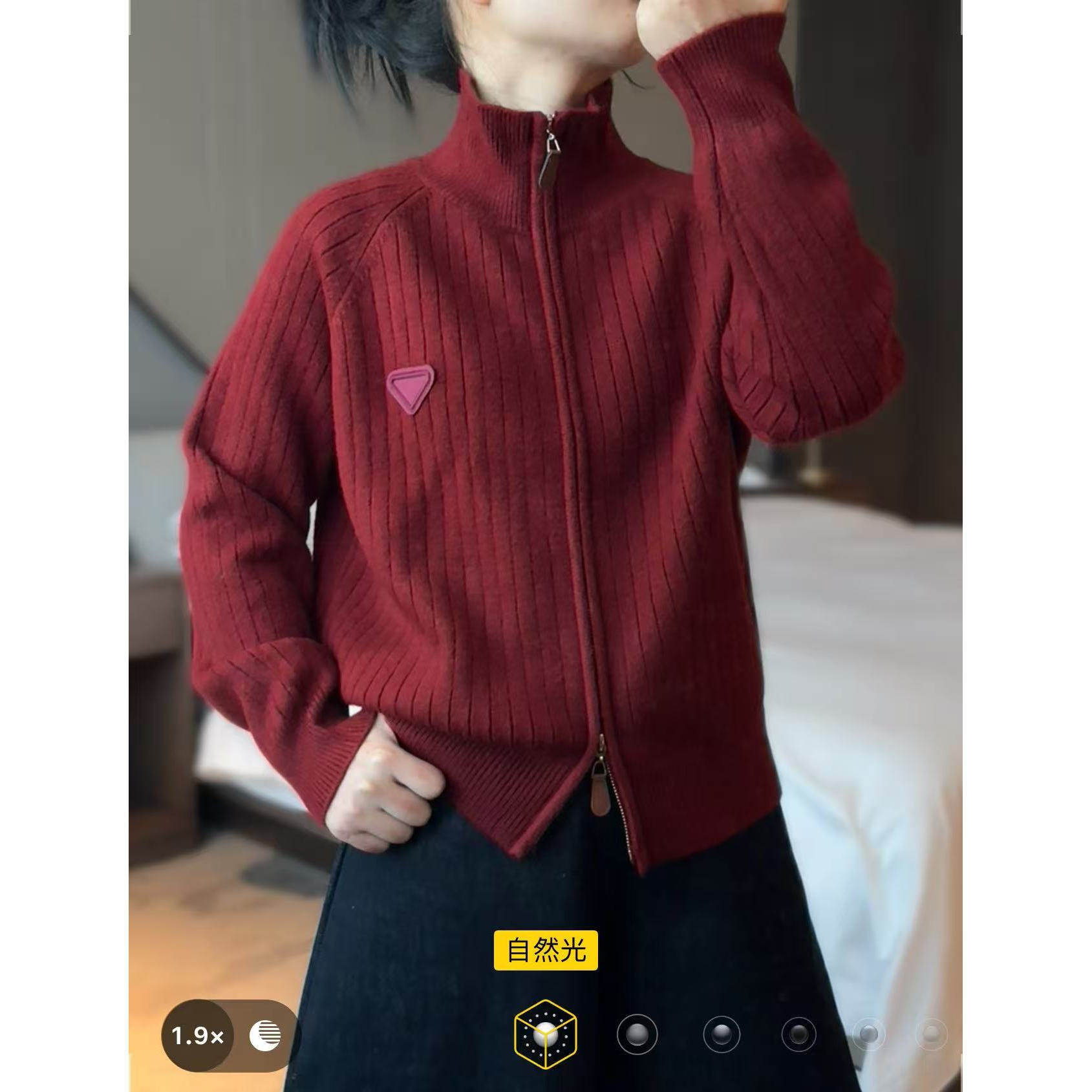 【两穿 可翻领】高定加厚双拉链立领开衫 F24-2521