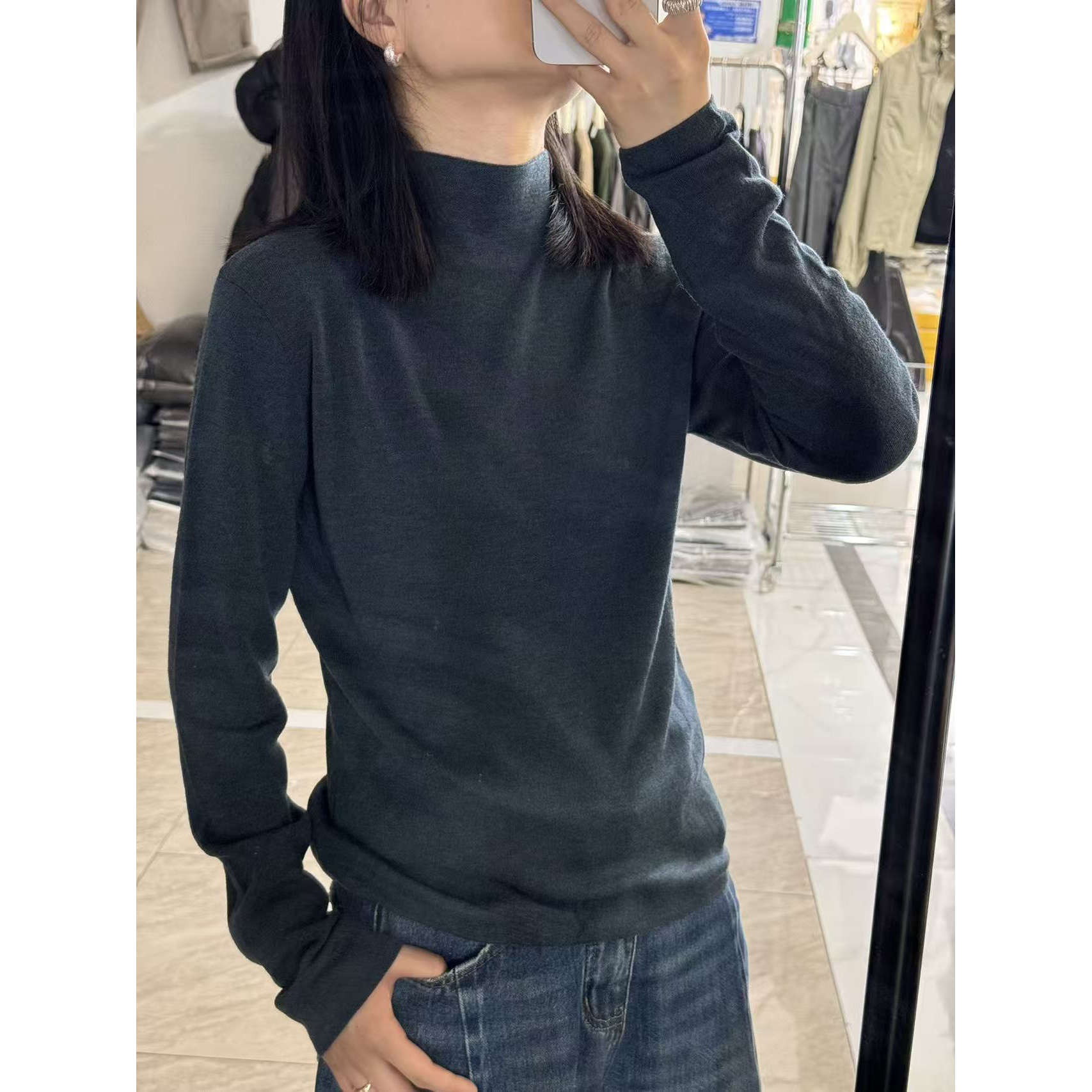 【商场货大调价】高端线中领针织毛针织衫