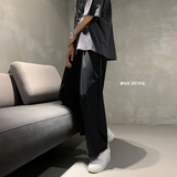 有数据夏季冰丝潮流百搭男裤薄款宽松直筒阔腿垂感西裤P30控48，男装西裤，电商D205