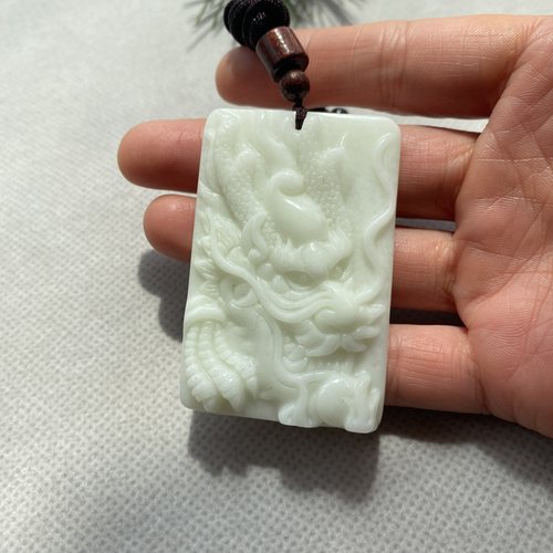 陕西蓝田玉龙牌吊坠兵马俑同款