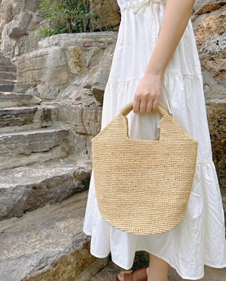 草编包草编大法式钩针