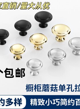 不锈钢单孔金色黑色橱柜鞋柜拉手