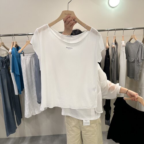 韩国直邮REMAKING空空韩代26夏季新款设计感时尚百搭气质短袖T恤