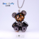 mochi创意赛博朋克达菲熊情侣项链钥匙扣潮流吊坠配饰男春节礼物