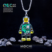 mochi原创赛博朋克人仔男生项链挂件高端秋冬卫衣吊坠情侣钥匙扣