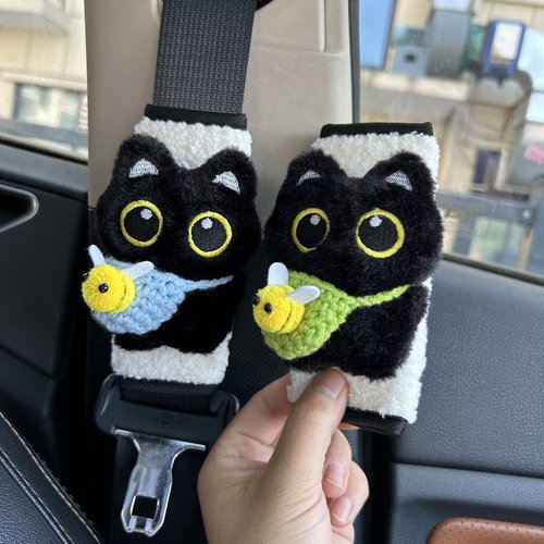 小电动汽车安全带护肩套卡通小猫