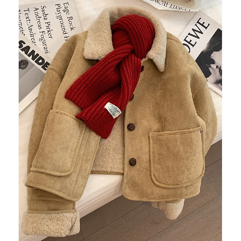 胖mm特大码300斤麂皮绒羊羔毛外套女秋冬小个子皮毛一体短款夹克,女装/女士精品,常规大码外套,淘宝优惠券,粉丝福利购,淘宝优惠卷