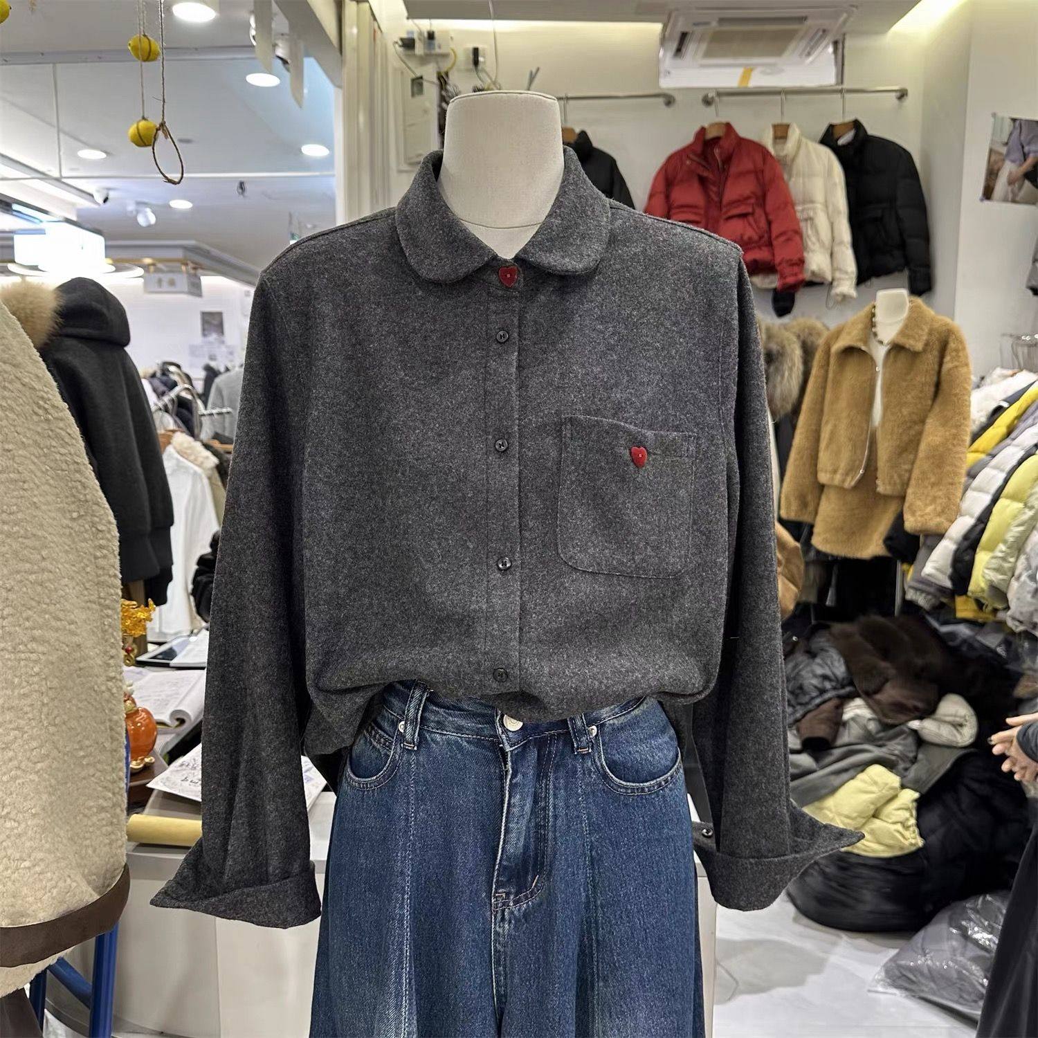 胖mm大码300斤宽松长袖翻领衬衫女秋冬爱心纽扣慵懒百搭时尚外套,女装/女士精品,常规大码外套,淘宝优惠券,粉丝福利购,淘宝优惠卷