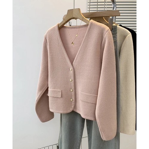 胖mm特大码300斤法式复古开衫毛衣女秋冬设计感显瘦短款针织外套