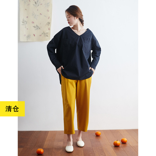 宽松休闲裤 百搭直筒裤 小鱼春夏季 清仓／宽松休闲九分裤