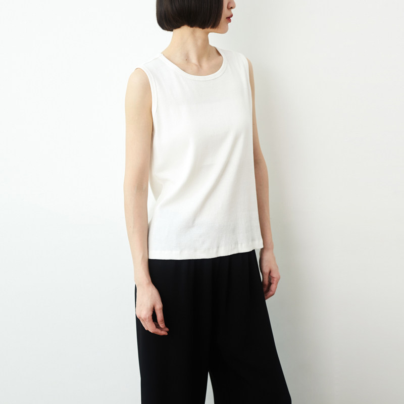三色纯棉简约修身基础背心小鱼夏季新款纯色无袖女百搭打底针织衫