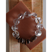 利姆利亚白水晶奇楠沉香树钉手串 小鱼能量首饰净化与滋养 循环