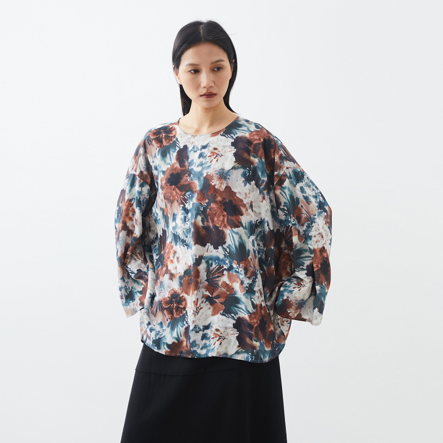 新年新品 抽象印染花朵东方诗意新中式衬衫 小鱼春季宽松飘逸罩衫,女装/女士精品,衬衫,淘宝优惠券,粉丝福利购,淘宝优惠卷