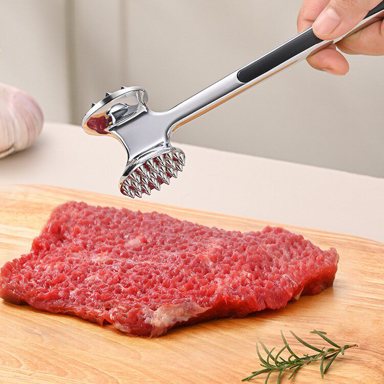 新款便捷不锈钢松肉锤厨房家用拍牛排锤子嫩肉断筋器工具商用敲打