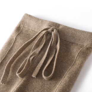 山羊绒裤女秋冬保暖厚针织羊毛裤外穿打底裤高腰修身显瘦小脚裤子