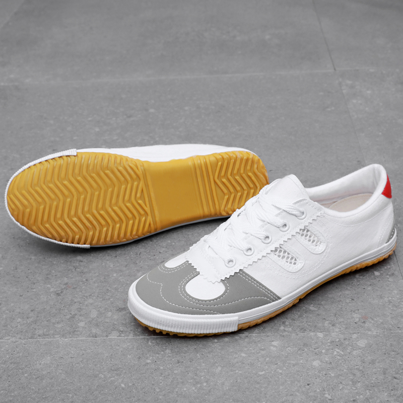 排球鞋牛筋底男女休闲帆布鞋学生体考鞋防滑耐磨工作鞋轻便跑步鞋