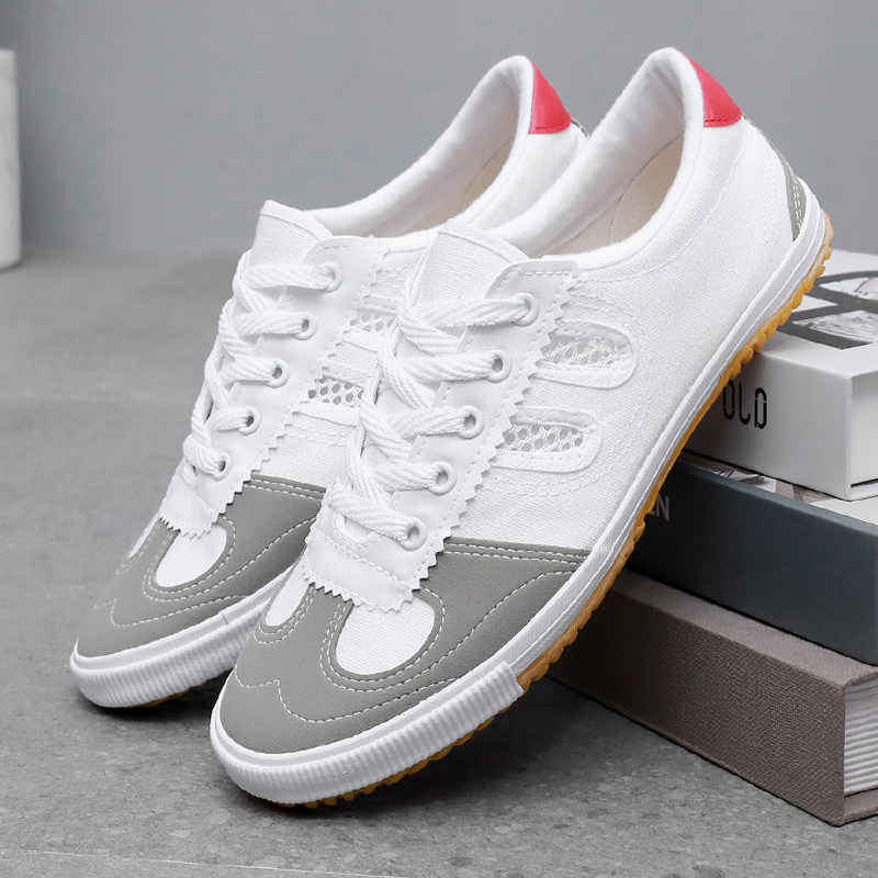 排球鞋男女帆布鞋防滑耐磨牛筋底网球鞋学生体考鞋轻便软底跑步鞋