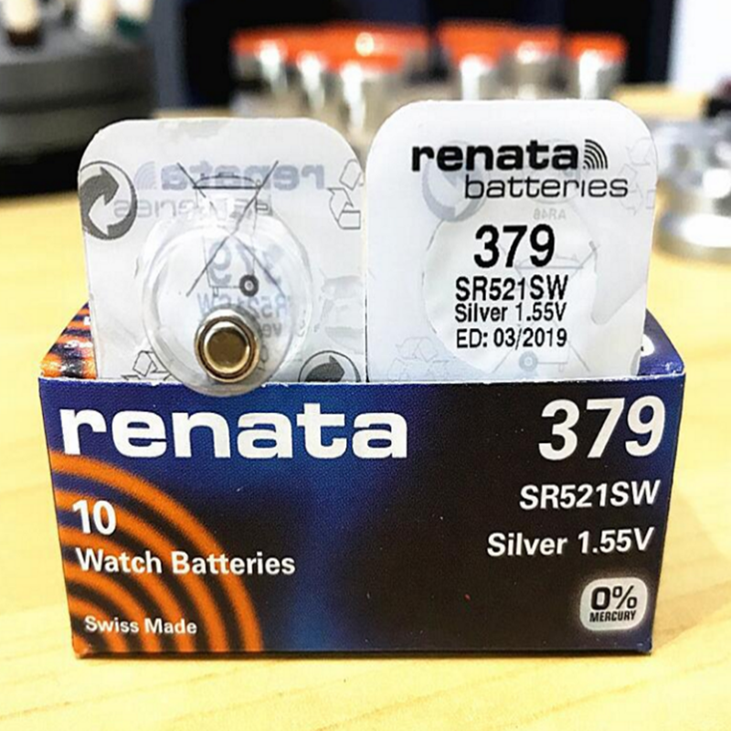 瑞士Renata原装进口 手表电池379 SR521SW 1.55V氧化银纽扣电池