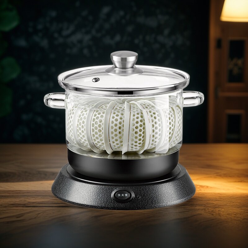 茶具消毒锅玻璃耐热电磁炉专用配件平底茶道茶煮杯器锅洗茶杯小锅