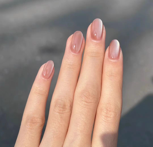 网红同款玻璃珠猫眼指甲贴2024新款高级感气质百搭手工穿戴甲