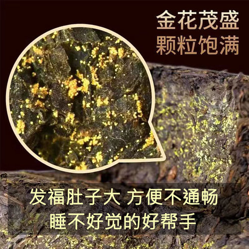 黑茶湖南安化正品金花茯茶手筑