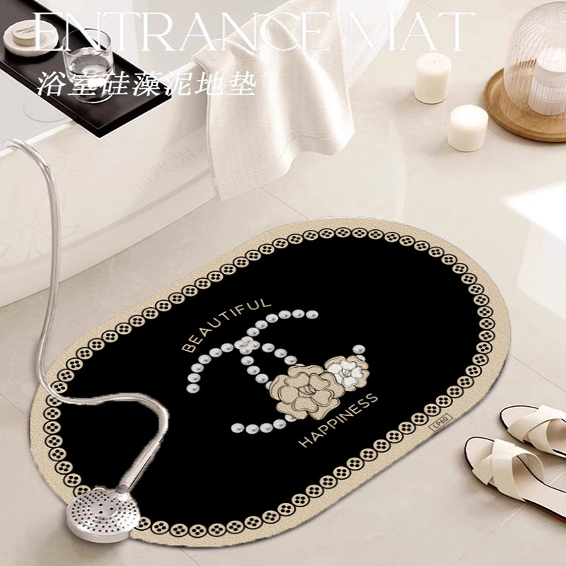 硅藻泥卫生间地垫厕所吸水速干浴室进门口门垫小香风入户洗手地毯,居家布艺,地毯,淘宝优惠券,粉丝福利购,淘宝优惠卷