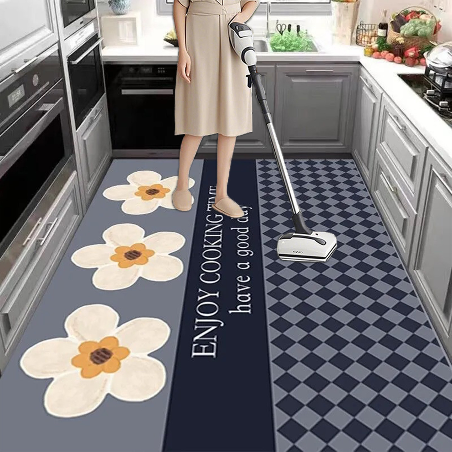 硅藻泥厨房地垫防滑吸水防油耐脏专用脚垫子家用可擦免洗门口地垫,居家布艺,厨房地垫,淘宝优惠券,粉丝福利购,淘宝优惠卷