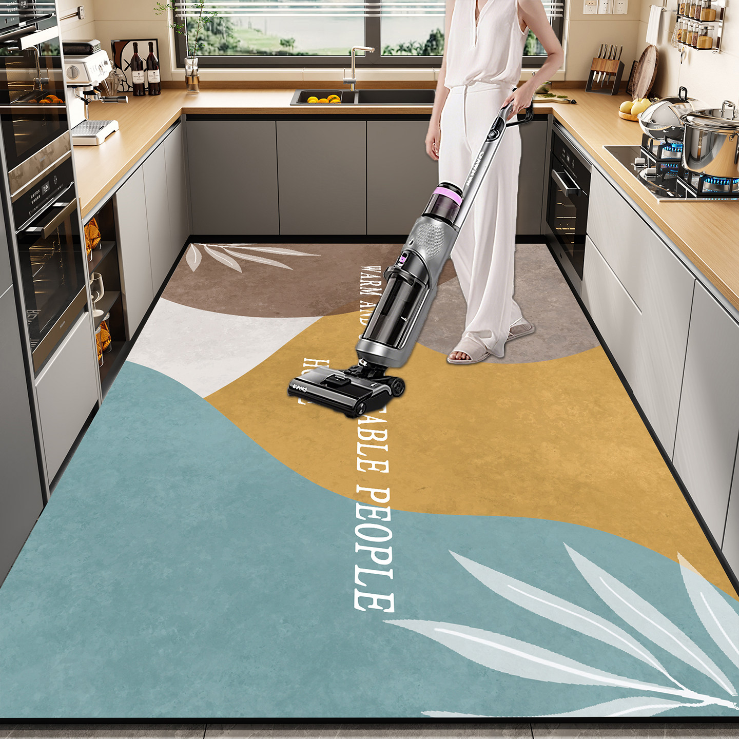 厨房地垫防油防水防滑免洗一拖净家用简约入户门地毯耐脏加厚脚垫,居家布艺,厨房地垫,淘宝优惠券,粉丝福利购,淘宝优惠卷