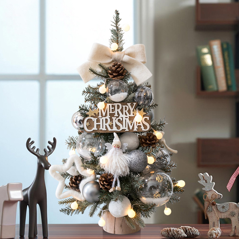 Xiaohongshu popular 45/60CM LED PE desktop Christmas tree C