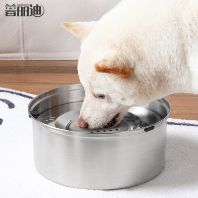 Pet food utensils, cat and dog stainless steel dog bowl, su