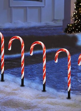 Cross border new product solar powered candy cane light str