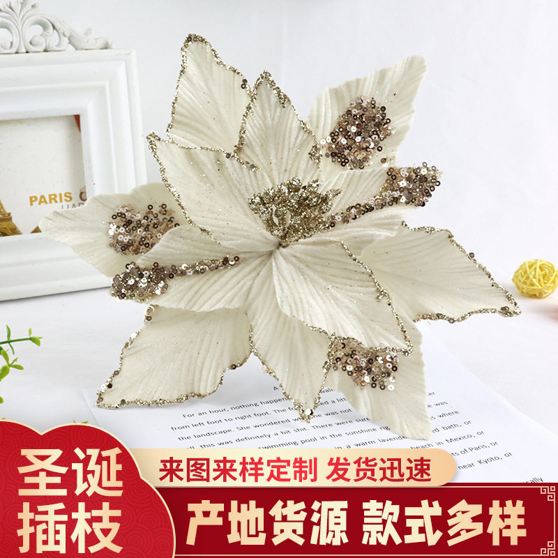 Cross border explosive 24cm Christmas simulation flower Chr