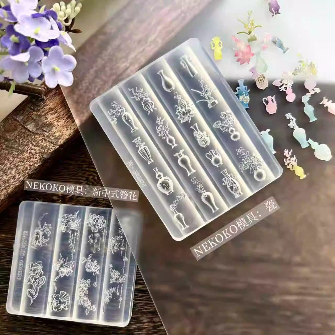 NEKOKO妮可可新中式瓷器雕花透明模具艺术涂鸦弥散星芒钢板美甲,彩妆/香水/美妆工具,美甲工具,淘宝优惠券,粉丝福利购,淘宝优惠卷