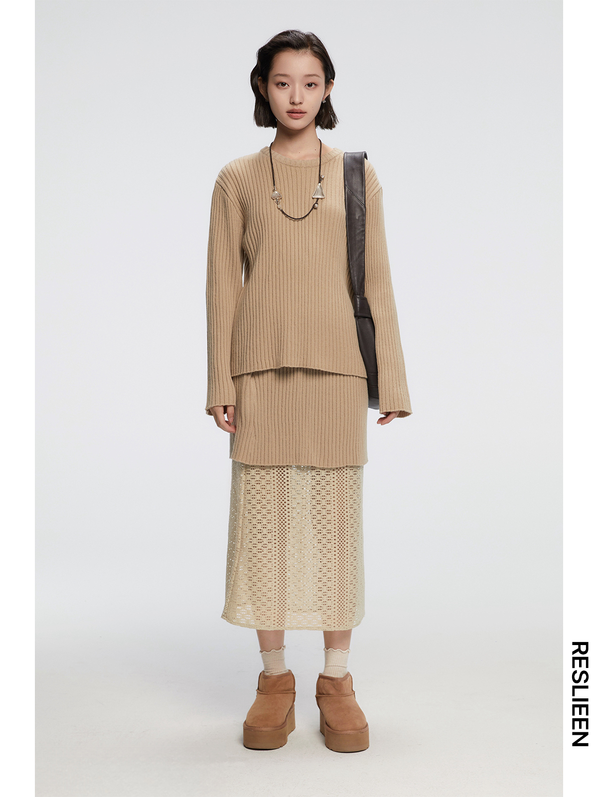 Uma高级感文艺气质针织套装